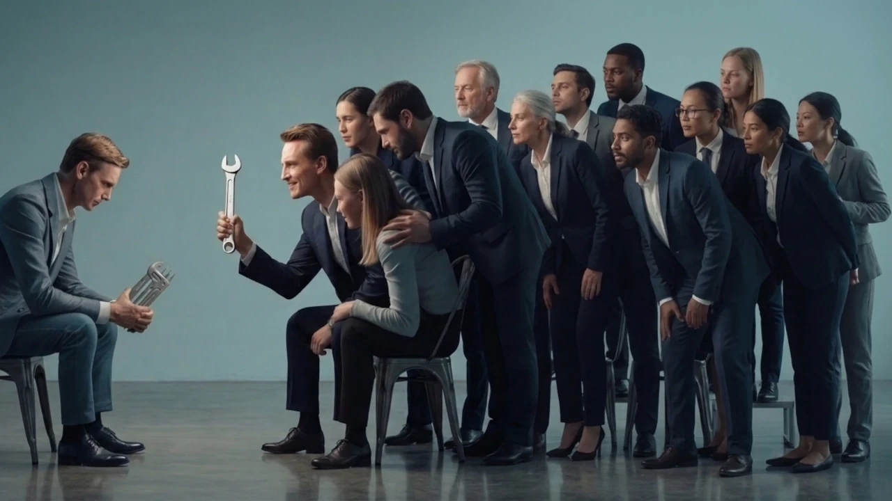 Business professionals in a corporate setting illustrating why great products fail without a go-to-market engine